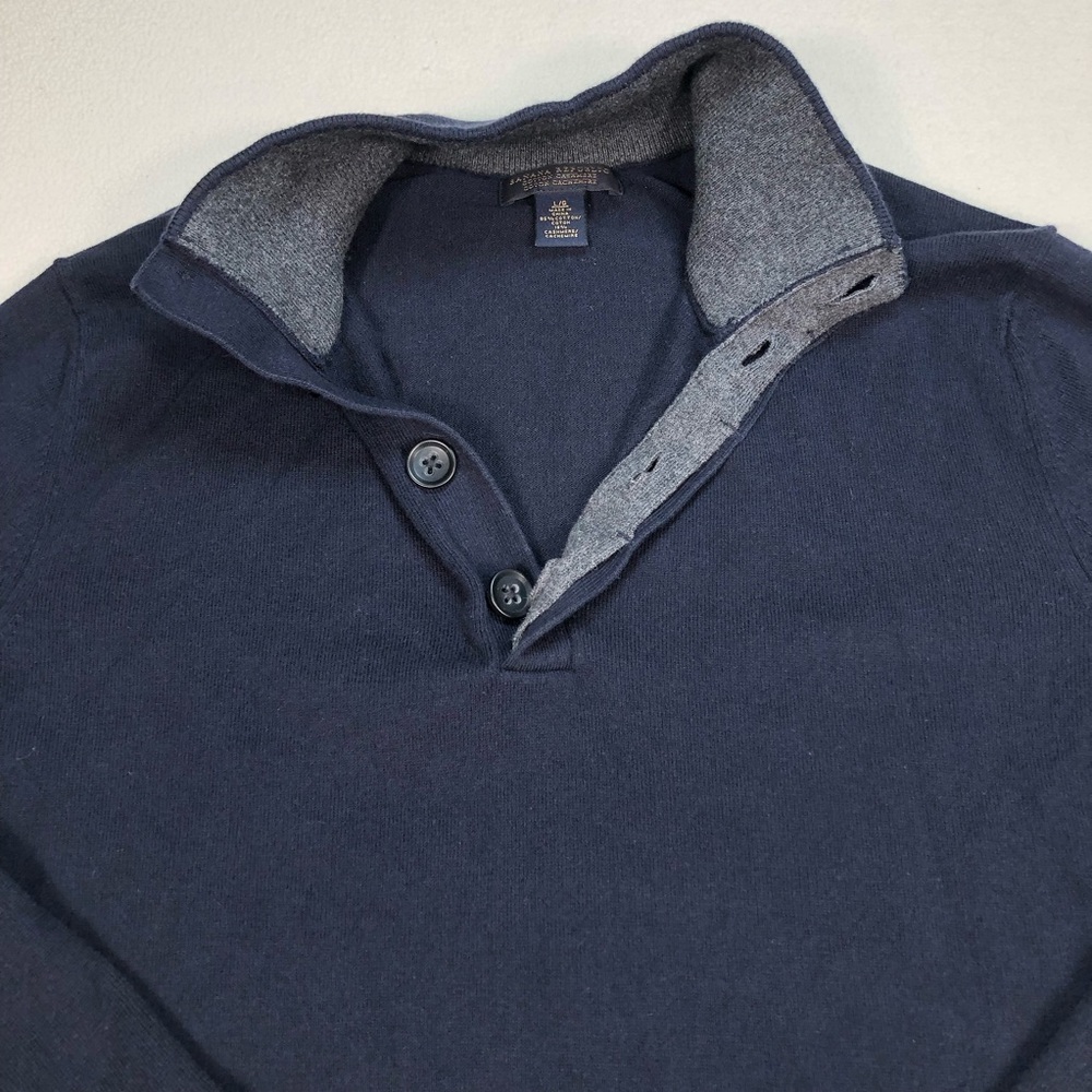 Banana Republic Pullover Men's L Cashmere‎ Cotton Button Sweater 1/4 - Picture 5 of 12